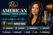 record warm friendly american female voiceover