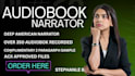 provide professional voice over and audiobook narration