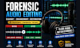 do forensic audio editing voice isolation audio cleanup background removal