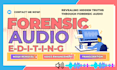 cleanup your forensic audio and do audio editing vocal enhancement remove noises