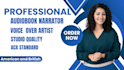 be female voice over audiobook narrator, american character ads voice actor