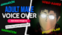 voice as an adult male in an indie project