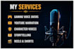 do deep cinematic voice overs for youtube and gaming