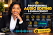 do audio editing and clean up using adobe audition, audacity, izotone rx11