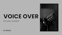 provide a professional conversational female voice over