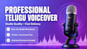 provide professional telugu voiceover with studio quality