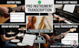 transcribe guitar tabs piano sheets and drum notation accurately
