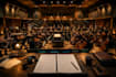 orchestrate cinematic music for full strings, woodwinds, brass, and percussion