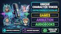 create ai character voices for games, animation and dubbing