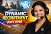 be you warm energetic female vo