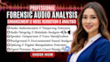 do forensic audio cleanup, noise removal, voice identification and analysis