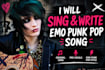 sing and write original emo punk pop song
