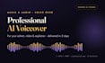 record a professional ai voiceover for your advert, video or explainer