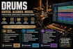 edit, mix, and time align your live drums