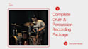record a complete drum and percussion package