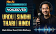 do urdu hindi sindhi thari voice over no ai real human guaranteed