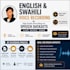 record clear english and swahili speech data