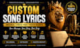 write custom song lyrics for any occasion