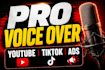 provide a high quality youtube narration voice over