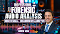 do forensic audio editing, cleanup, voice detection, noise removal, and analysis