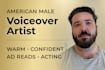 voice your commercial or ad with a warm authoritative tone