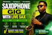 play professional saxophone on your music