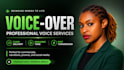 deliver a professional female east african voice over