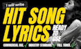 write catchy professional song lyrics for your music