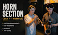 record a sax and trumpet horn section for your track