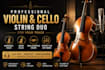 provide a violin and cello string duo for your track