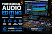professionally edit, clean and mix your voice