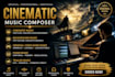 compose cinematic, background music, original video game piano trailer music