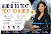transcribe audio to text and convert text to audio transcription transcriber