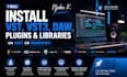 install vst, vst3, daw, plugins and libraries on mac or windows