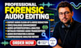 forensic audio editing, noise removal, cleanup, analysis and voice detection