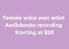 do voice over and audiobooks