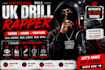 record a professional UK drill rap verse, hook or feature