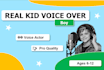 record a youthful expressive boy kid voice over