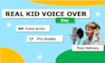 record a real kid voice over
