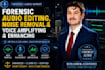 do forensic audio editing, noise removal, enhance voice and amplification