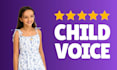 record a professional female child voice over