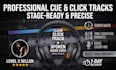 create professional click tracks and cue tracks for live performance