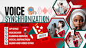 ai voice synchronization, lip sync, voice dubbing, voiceover, text to speech