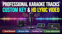 create a karaoke track with pitch shift and HD lyric video