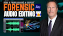 do forensic audio enhancement and editing, noise reduction, volume balancing
