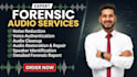 do forensic audio editing, cleanup, enhancement, audio analysis, noise removal