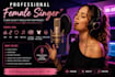record professional female vocals, harmony