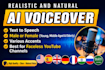 create realistic ai voice over using  elevenlabs text to speech