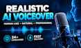 create realistic ai voice over as like human voice text to speech