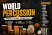 record djembe, conga, bongo, cajón, darbuka, bodhrán, tabla, tombak, taiko